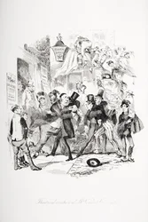 Theatralische Emotion von Mr. Vincent Crummles, Illustration aus 